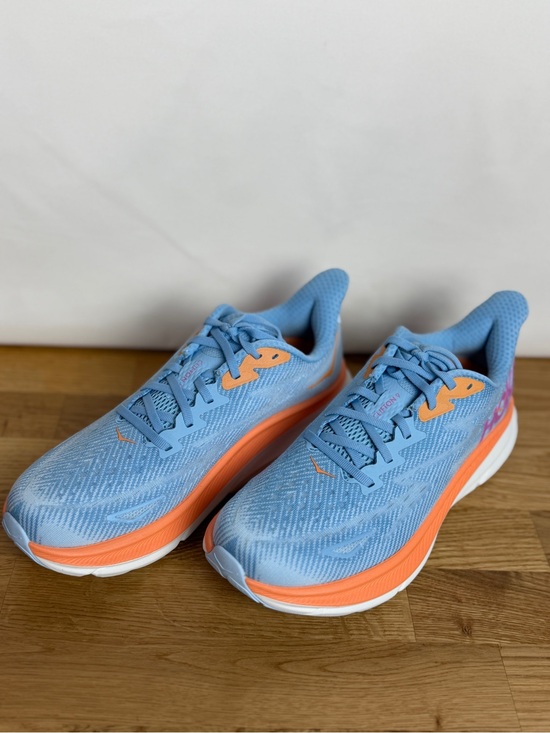 Hoka Shoes - Hoka Women's Sky Blue and Coral Athletic Running Shoes New without box
